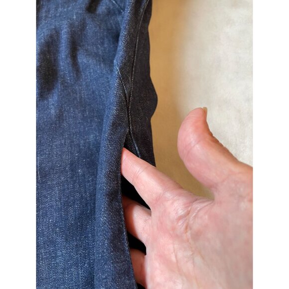 Boden Dark Denim Short Sleeve Dress - Size 8R Dark Academia - Picture 10 of 11